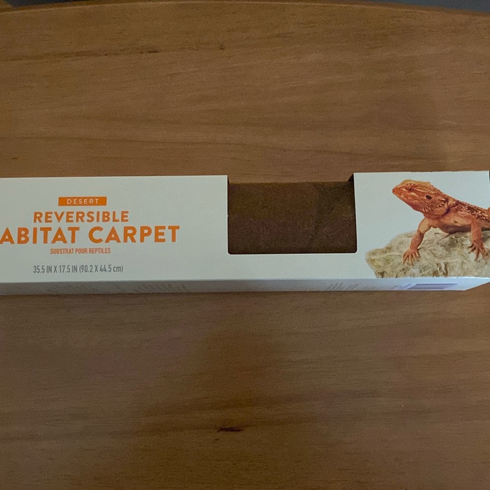 NWT Thrive Desert Brown Reversible Habitat Carpet fits 40-gallon enclosure